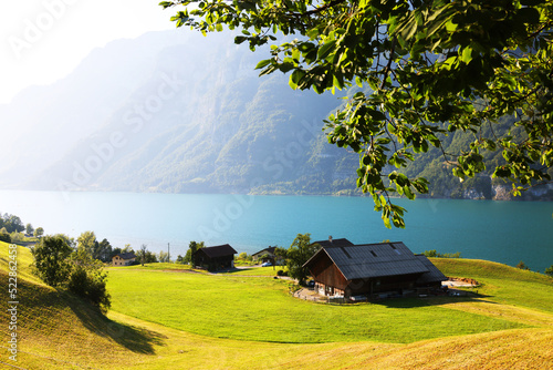 Fotografie Summer landscape of Wallensee, Switzerland, Europe