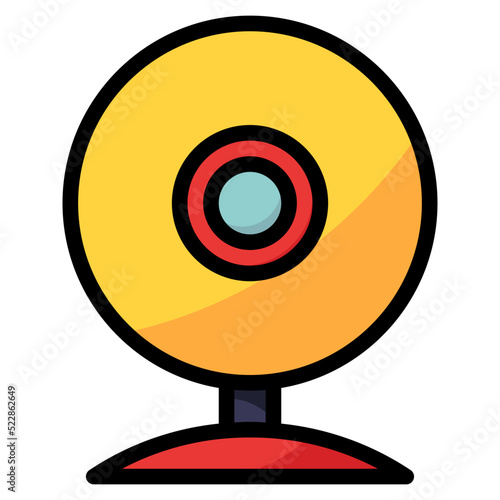 Webcam wifi videocall - filled outline icon