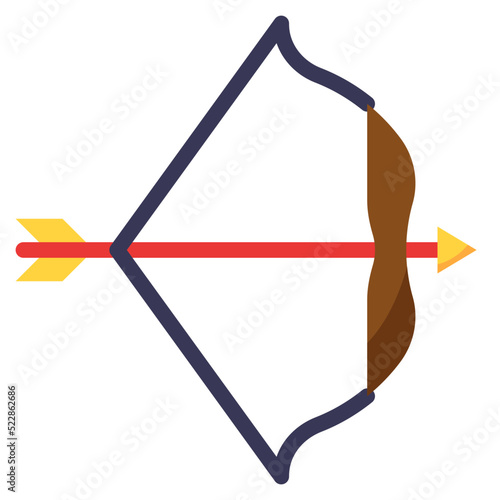 Archery shooting bow arrow aim - flat icon