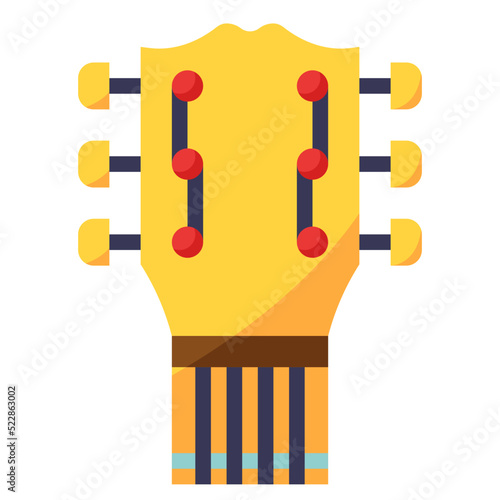 Guitar music instrument tuning - flat icon