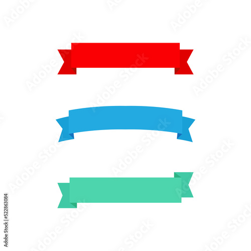 Free Download Conjunto de iconos de cintas planas de colores. Etiquetas de banner de cinta - GFXLoad