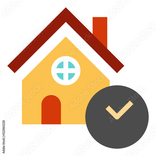 Rent due date schedule house - flat icon