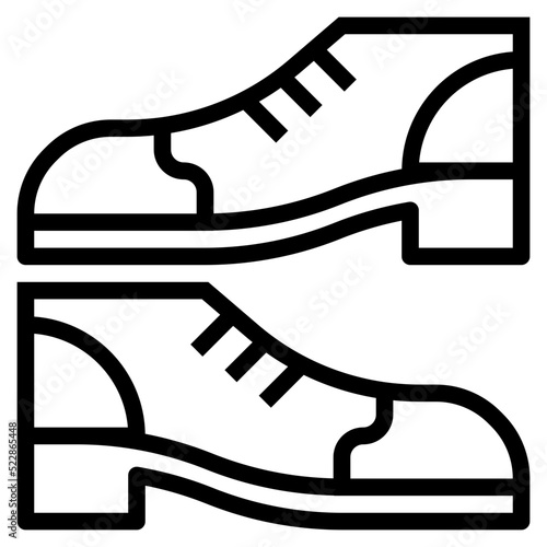 Shoes fashion shoe clothing sportive footwear sports and competition - outline icon
