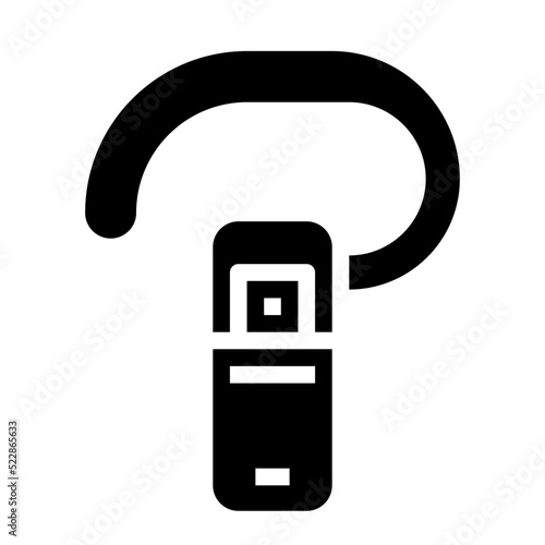 Bluetooth handset communication - solid icon
