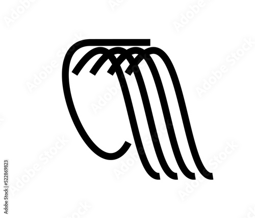 hairstyle icon. beauty salon logo. hair care, hairstyle and shampoo. silhouette face girl - vector illustration isolate