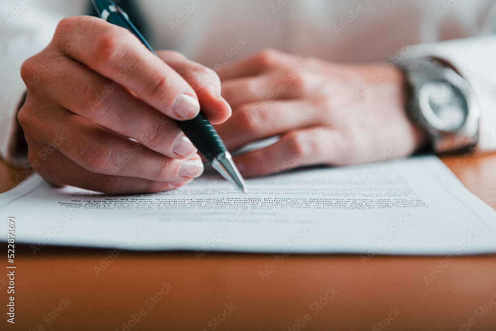 Signing a document Signing a document