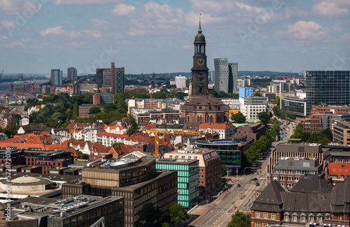 Hamburg  Germany  June 11th 2022. Aerial view from the church of St. Nikolai