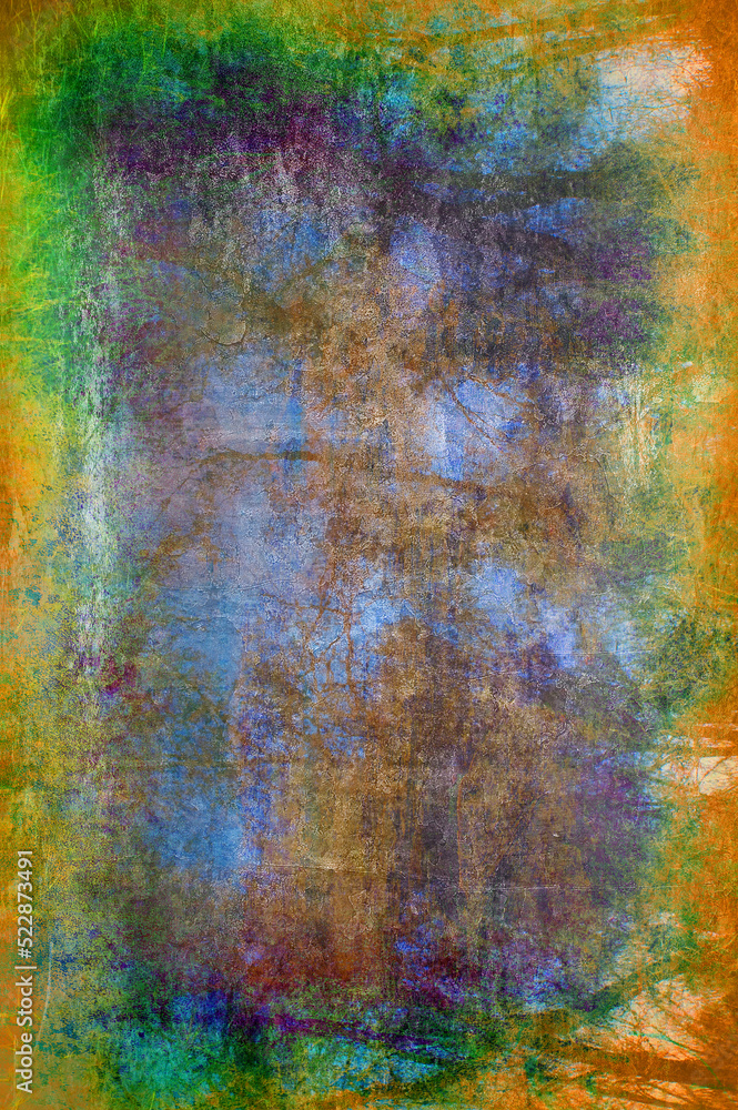 Art grunge texture background in blue, yellow and green colors Art grunge texture background in blue, yellow and green colors