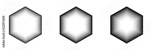 Hexagon Halftone Gradient Vector Illustration