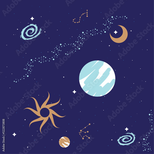 planets and costellations space © Jemastock