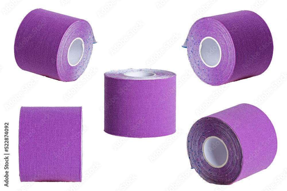 Lilac bright sports bands, patches for elastic facial skin, health care, alternative medicine, facial skin correction, isolates - from different angles Lilac bright sports bands, patches for elastic facial skin, health care, alternative medicine, facial skin correction, isolates - from different angles