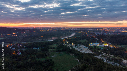 Panorama Krakowa z Drona