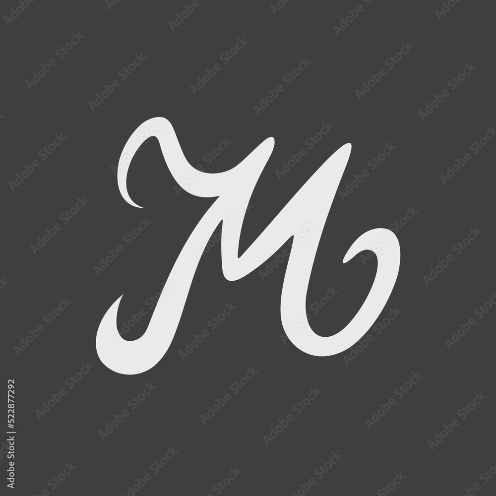 Obraz premium Elegant M symbol