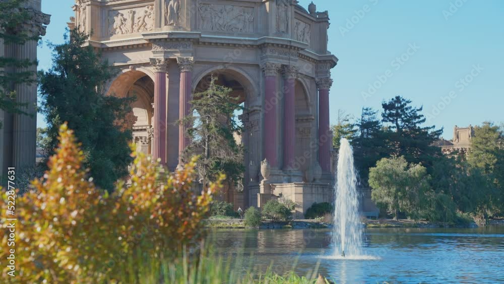 Beautiful view of the pond at The Palace of Fine Arts in San Francisco Beautiful view of the pond at The Palace of Fine Arts in San Francisco