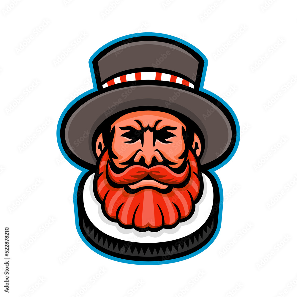 Beefeater or Yeoman Head Mascot Beefeater or Yeoman Head Mascot