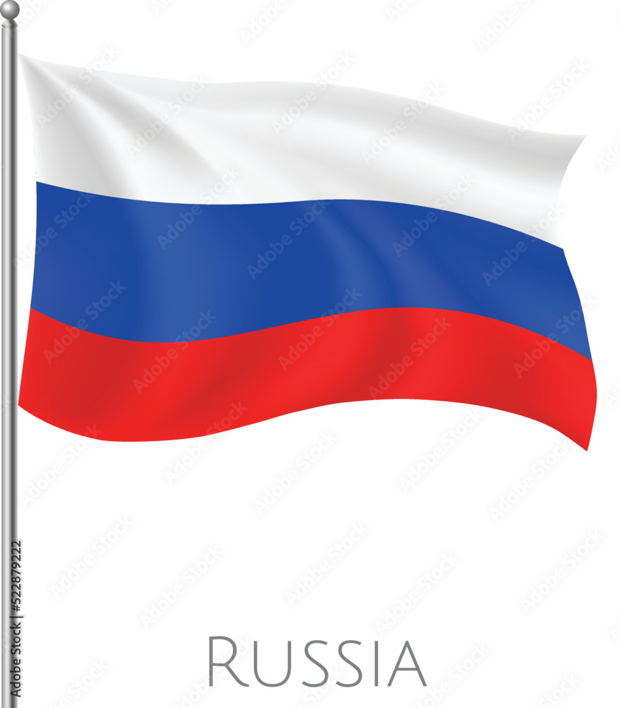 Russia fly flag with abstract vector art work and background design Russia fly flag with abstract vector art work and background design