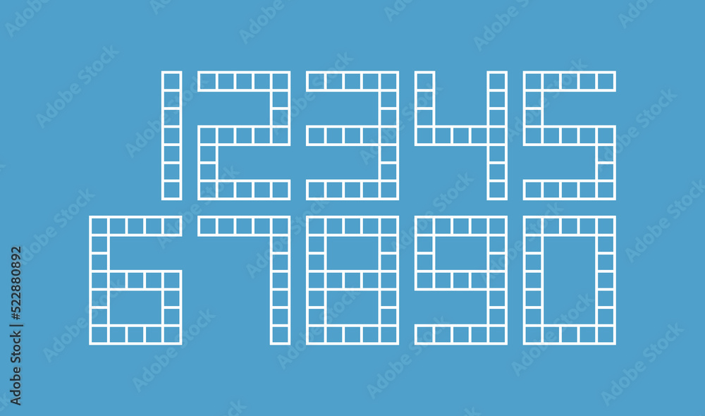 Numbers set vector, modern design.