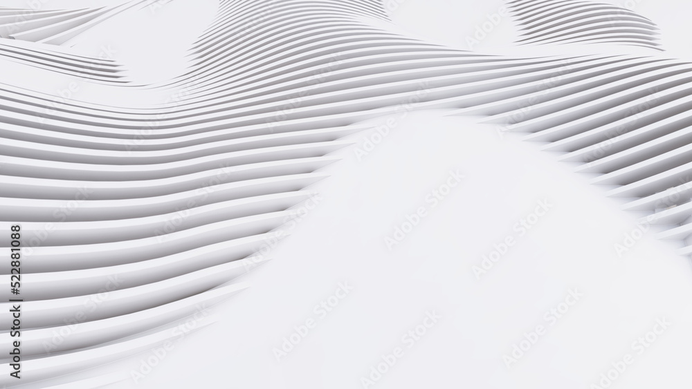 Abstract Curved Shapes. White Circular Background. Abstract Curved Shapes. White Circular Background.