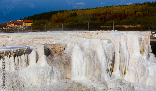 Image of thermal water in hungarian Egerszalok outdoors. photo