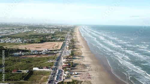 Aerial image of the northeast region of Brazil Sergipe Perfect beach