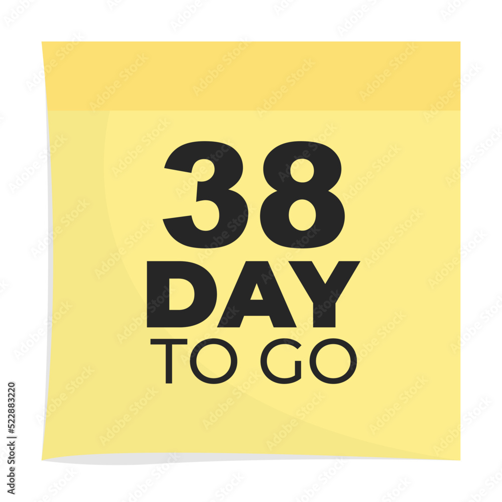 Day to go sign label vector art illustration with fantastic font and nice yellow black color, Number of days left counter. Day to go sign label vector art illustration with fantastic font and nice yellow black color, Number of days left counter.