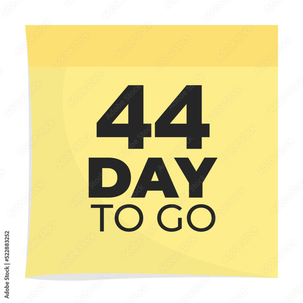 Day to go sign label vector art illustration with fantastic font and nice yellow black color, Number of days left counter. Day to go sign label vector art illustration with fantastic font and nice yellow black color, Number of days left counter.