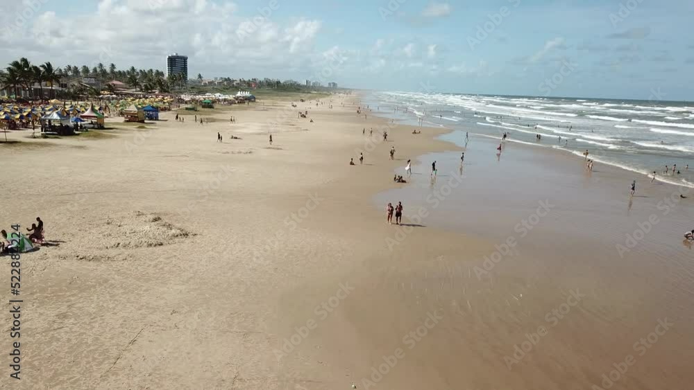 Aerial image of the northeast region of Brazil Sergipe Perfect beach Aerial image of the northeast region of Brazil Sergipe Perfect beach