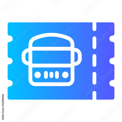 Bus Ticket gradient icon