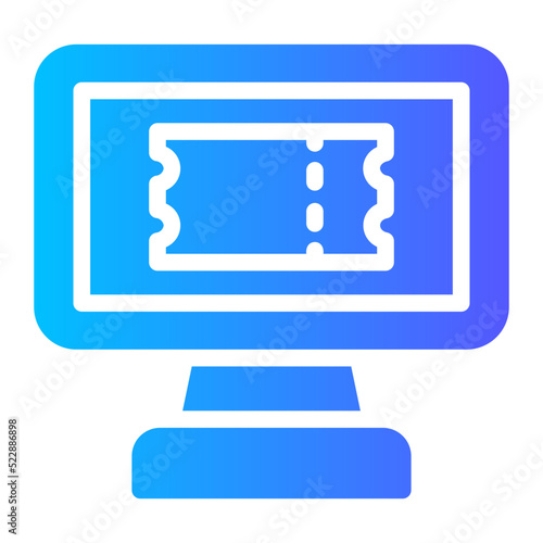 online ticket gradient icon
