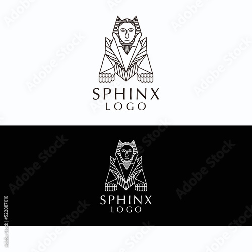 Sphinx logo design icon template