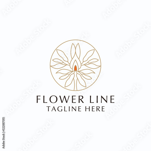 Flower logo design icon template