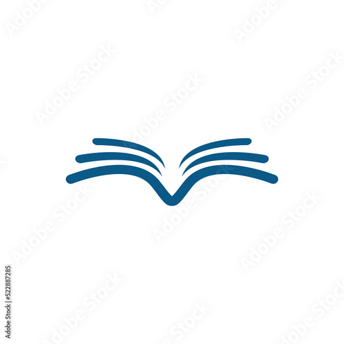 Flying Bird Book vector logo. Luxury bird book design vector template.