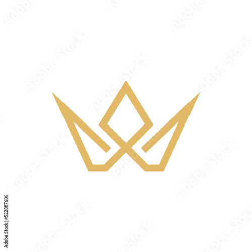 Crown concept logo vector graphic abstract template