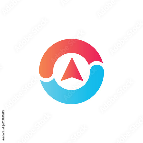 Compass Logo Template. Vector Illutrator photo