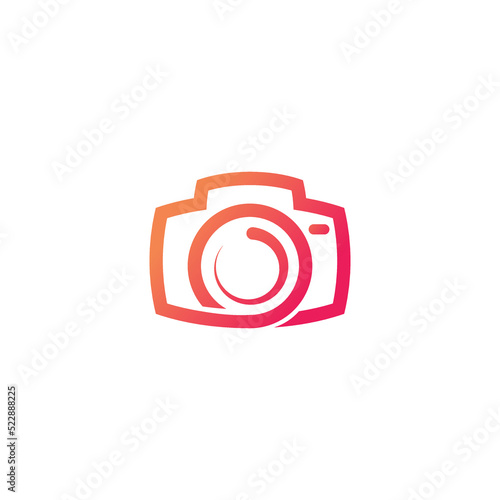 camera photography logo icon vector template