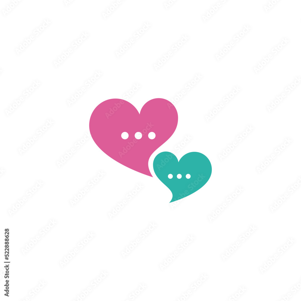 love chat logo vector icon illustration love chat logo vector icon illustration