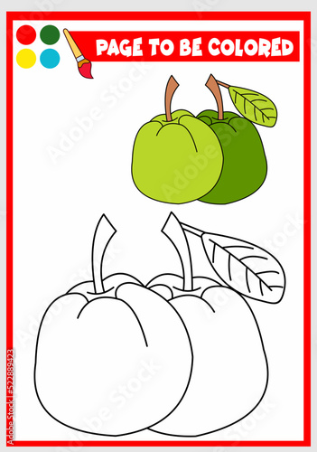 coloring book for kids. guava