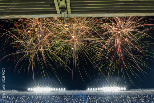 fireworks in the sky stadium Kempis play talleres Vélez  photo