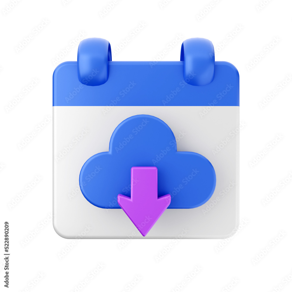 Calendar event date day 3d icon illustration Calendar event date day 3d icon illustration