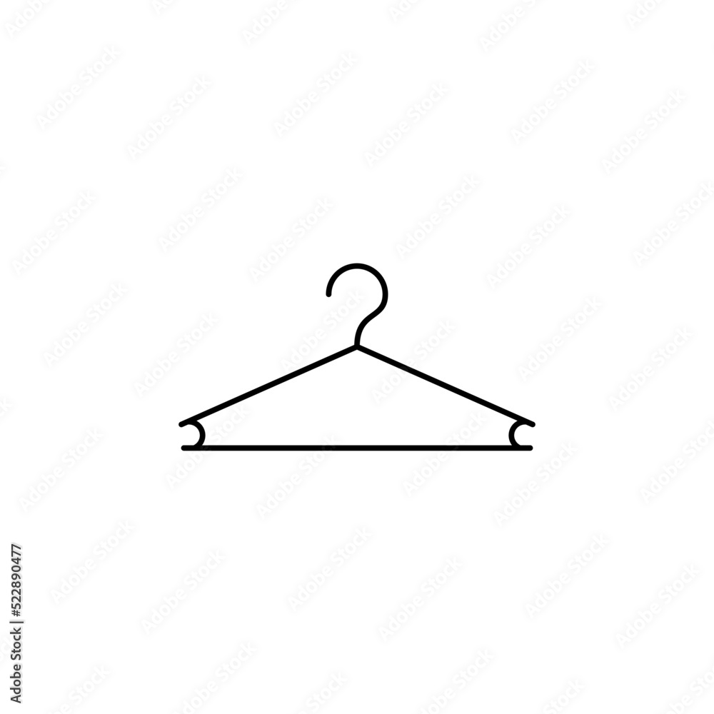 Clothes Hanger Thin Line Icon Vector Illustration Logo Template. Suitable For Many Purposes. Clothes Hanger Thin Line Icon Vector Illustration Logo Template. Suitable For Many Purposes.