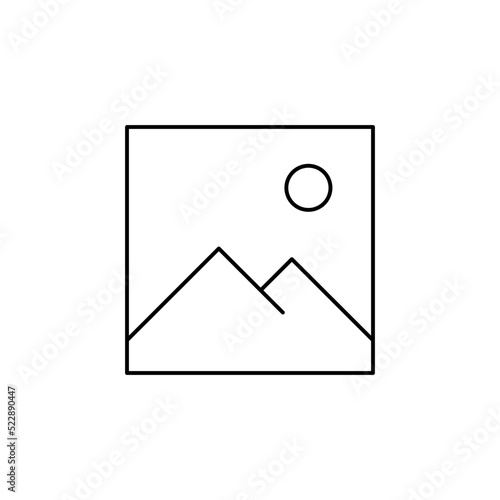 Picture, Gallery, Image Thin Line Icon Vector Illustration Logo Template. Suitable For Many Purposes.