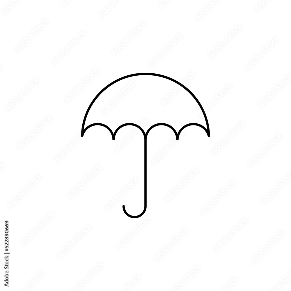 Umbrella, Weather, Protection Thin Line Icon Vector Illustration Logo Template. Suitable For Many Purposes. Umbrella, Weather, Protection Thin Line Icon Vector Illustration Logo Template. Suitable For Many Purposes.