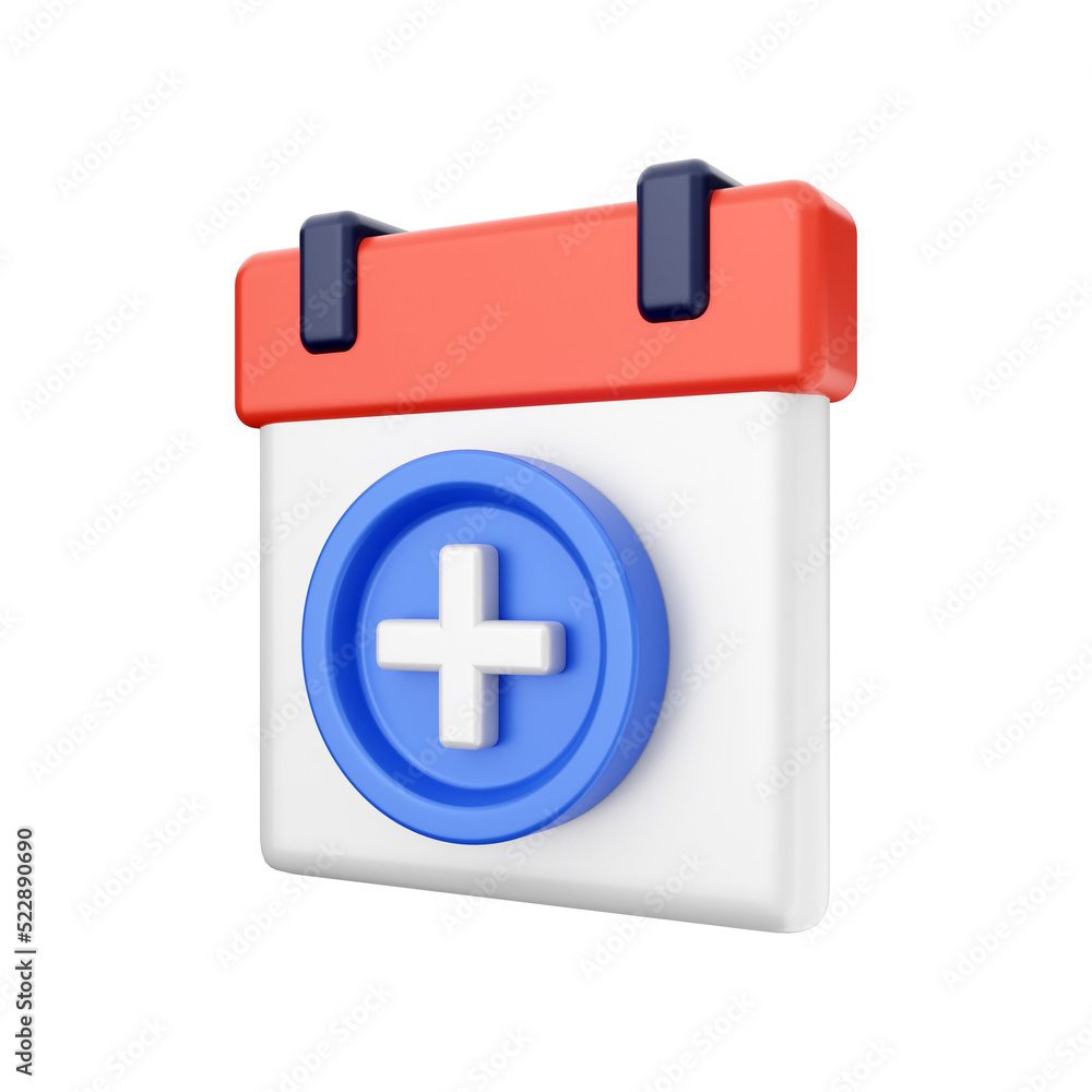 Fototapeta premium Calendar event date day 3d icon illustration