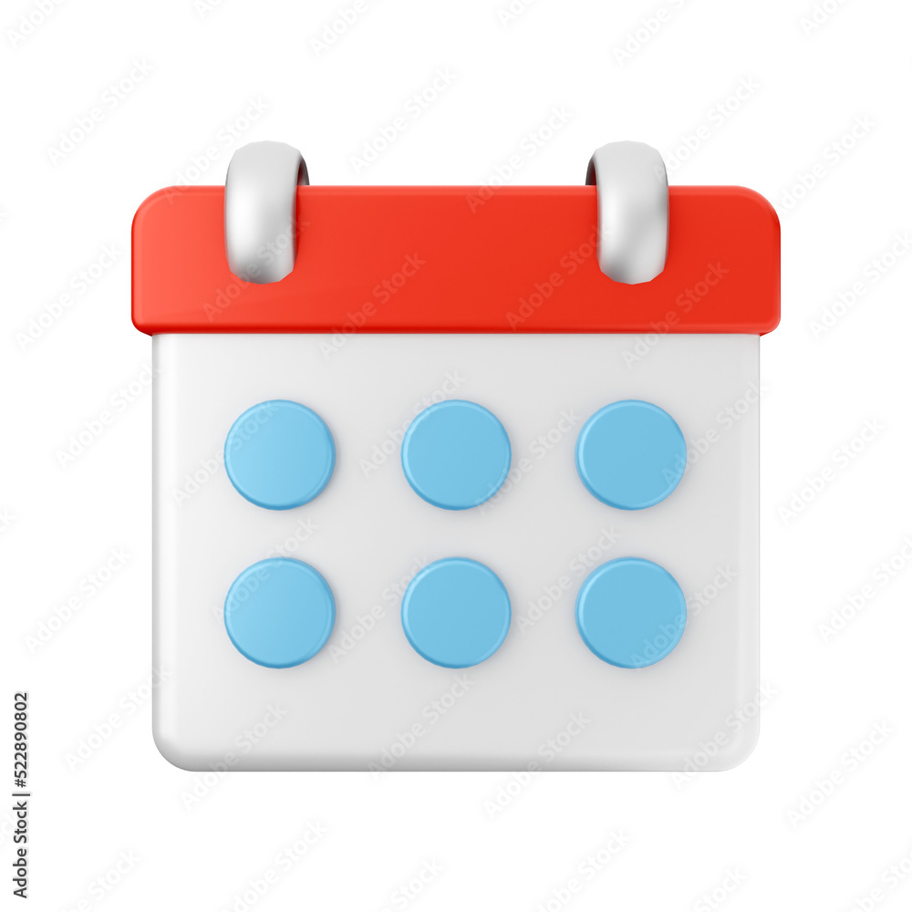 Calendar event date day 3d icon illustration Calendar event date day 3d icon illustration