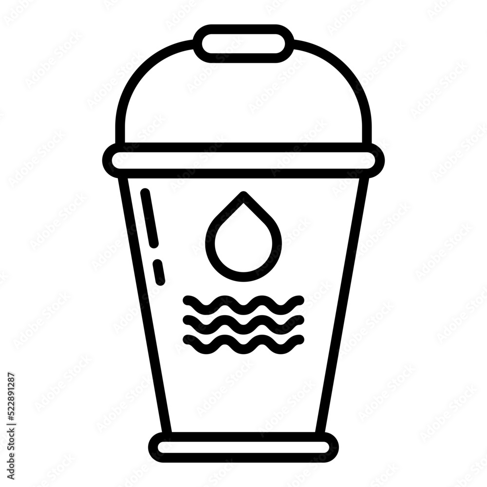 bucket and water drop icon bucket and water drop icon