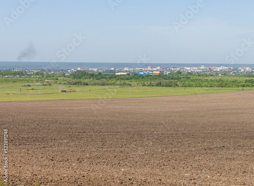 summer,plowed field,harvest laying, arable land, sunny morning, good day, nature © NAIL BATTALOV
