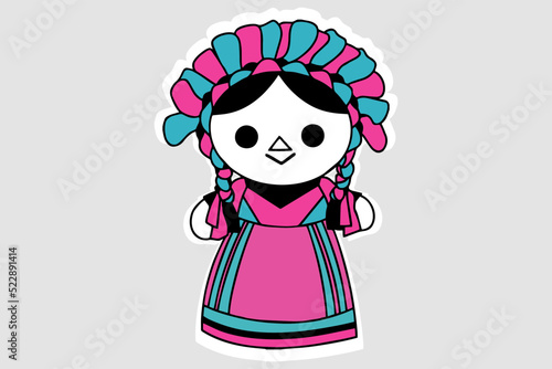 Two-tone Mexican lele doll