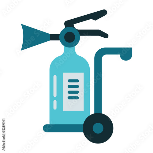 light fire extinguisher on trolley