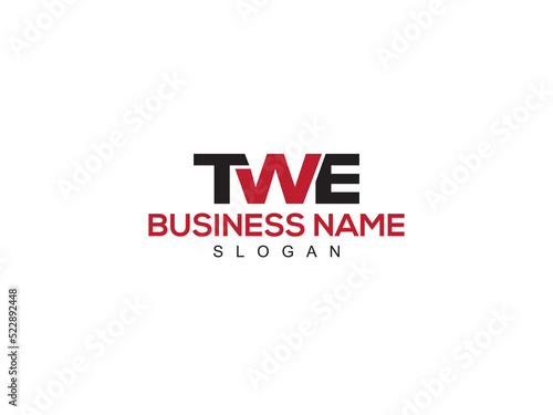 Colorful TWE Logo Icon, Letter TW t w e Logo Image Vector Art With Premium Three Letter Design For Business