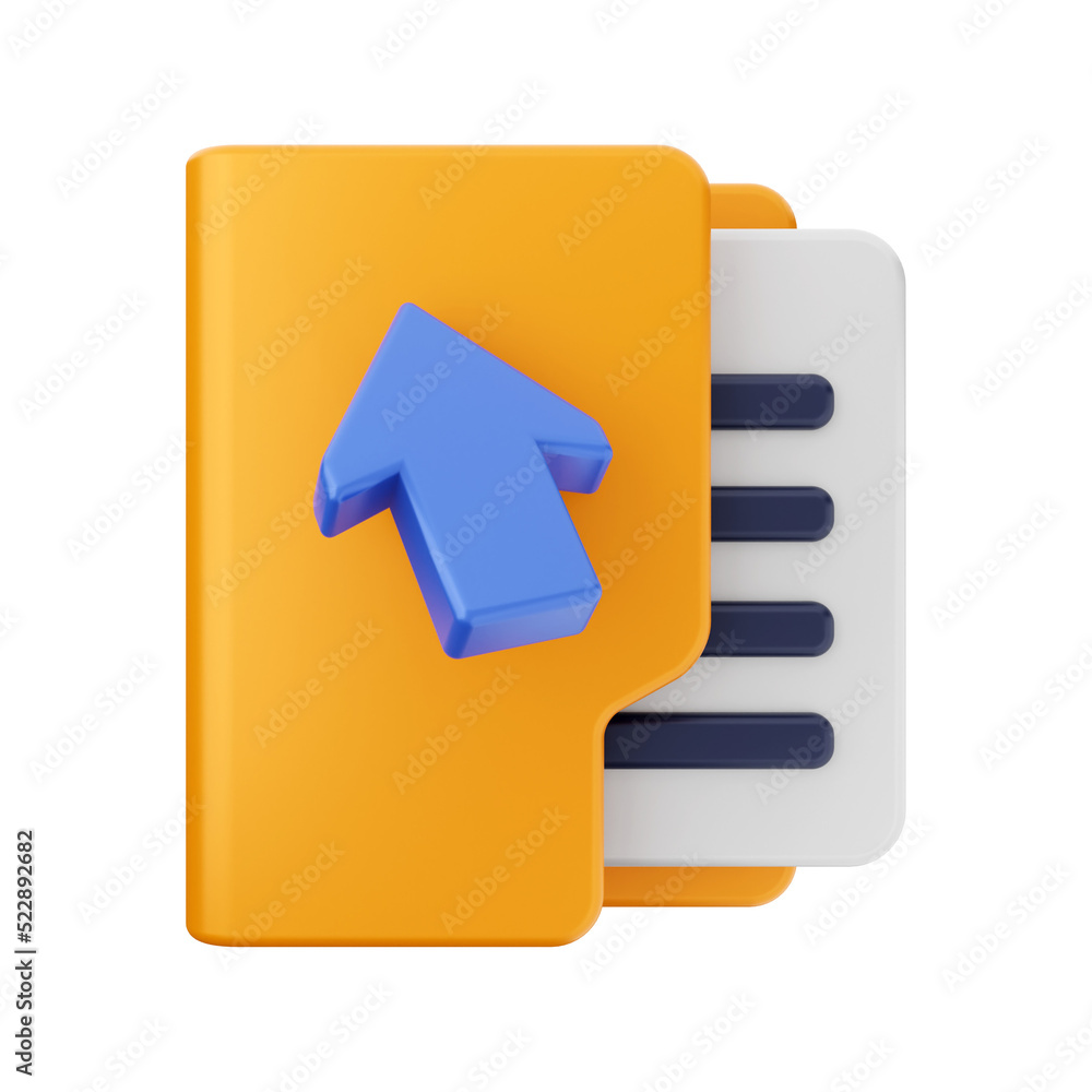 folder and file 3d icon illustration folder and file 3d icon illustration